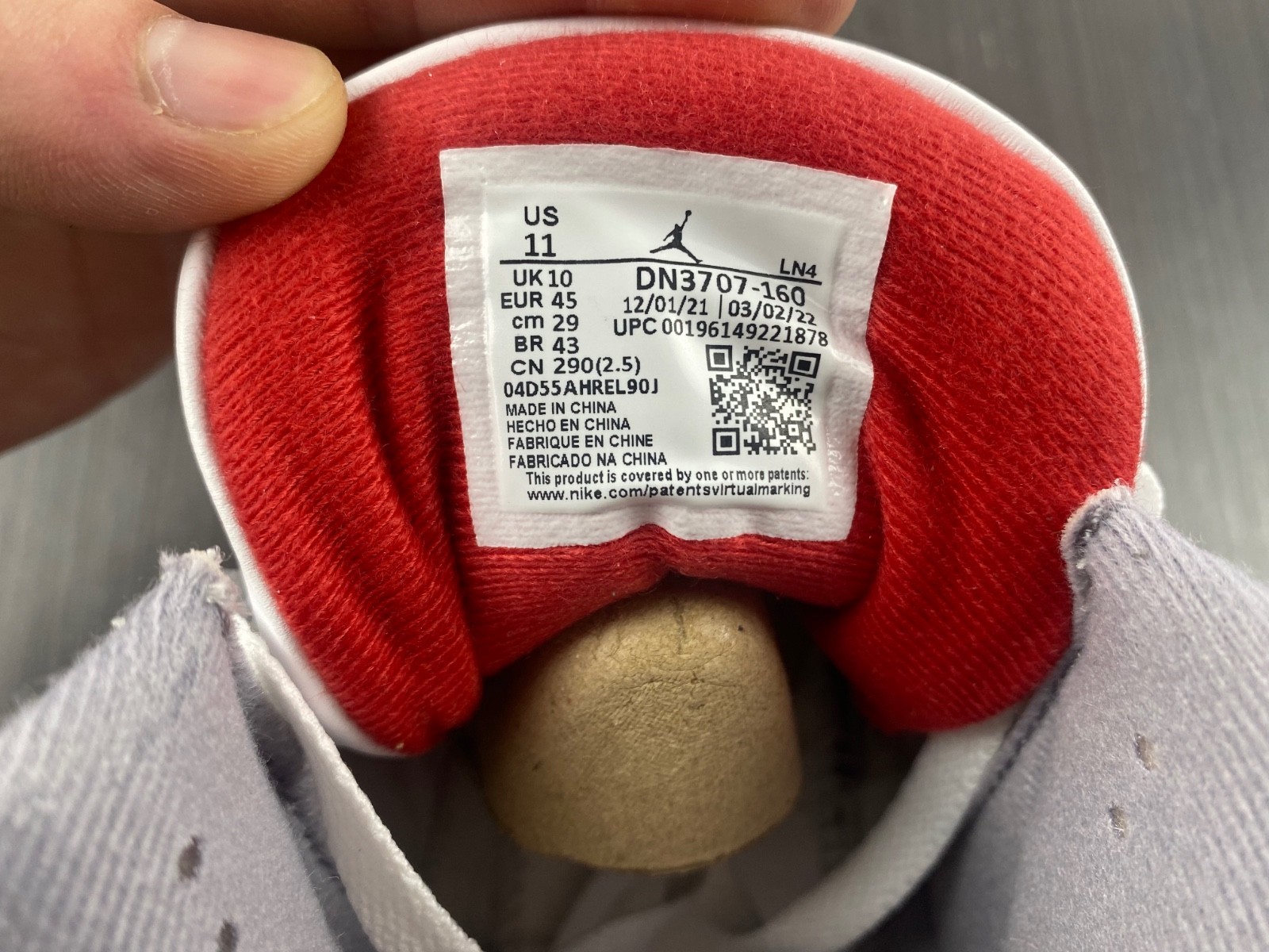 AIR JORDAN 3 OG FIRE RED 2022 DN3707-160