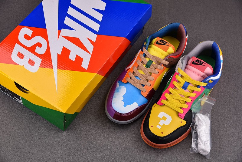 Nike Dunk Low "What the S*per Mario" Custom DH0952-101