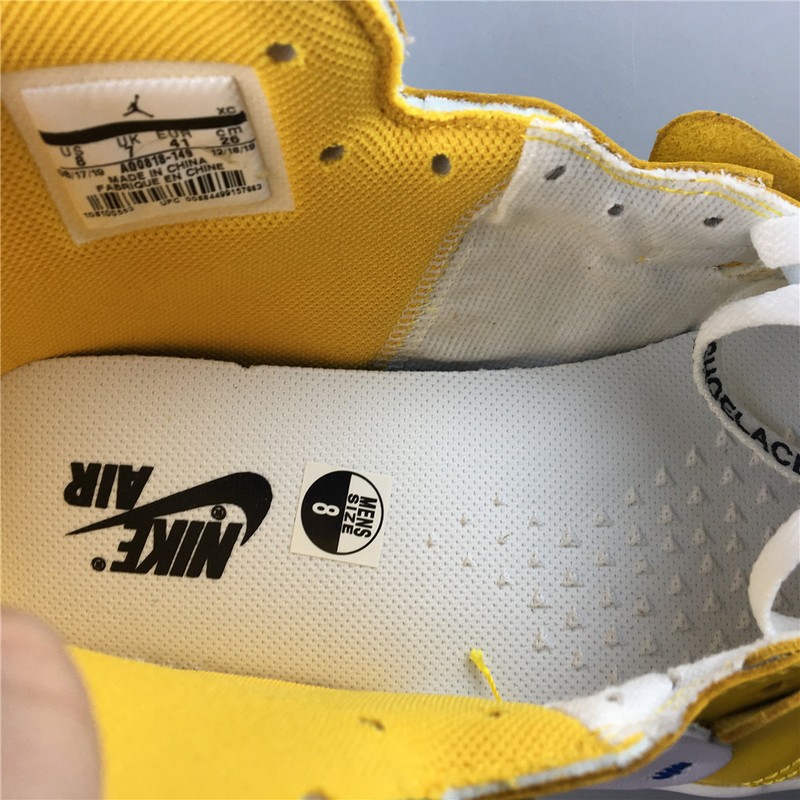 OFF-WHITE AIR JORDAN 1 RETRO yellow white AQ0818-149