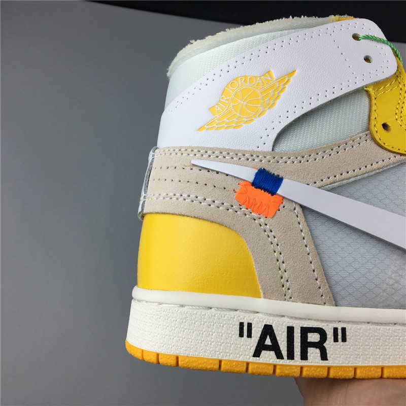 OFF-WHITE AIR JORDAN 1 RETRO yellow white AQ0818-149