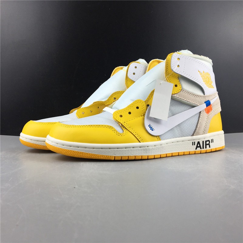 OFF-WHITE AIR JORDAN 1 RETRO yellow white AQ0818-149