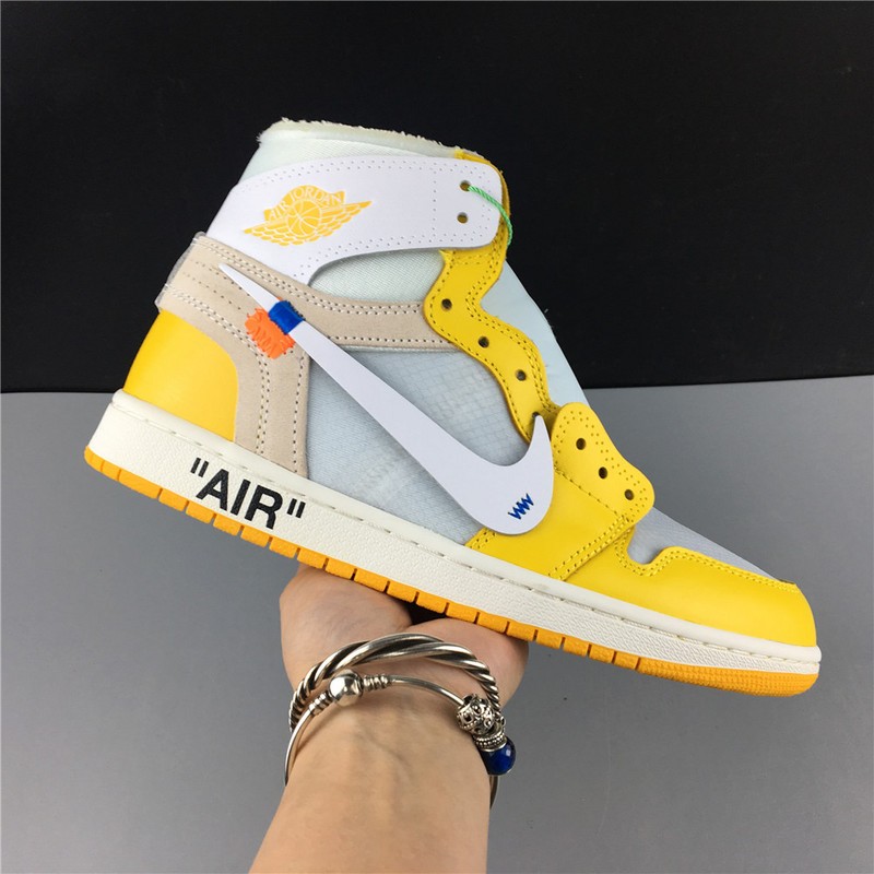 OFF-WHITE AIR JORDAN 1 RETRO yellow white AQ0818-149