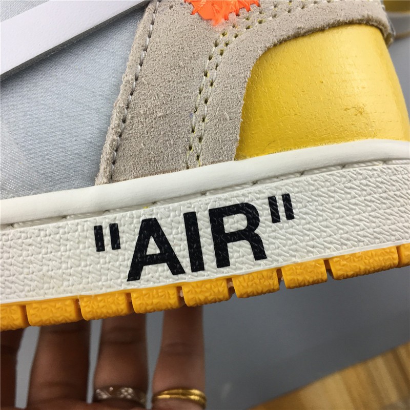OFF-WHITE AIR JORDAN 1 RETRO yellow white AQ0818-149
