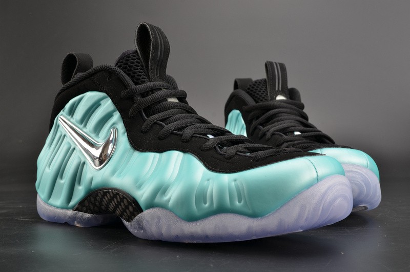 Nike Air Foamposite Pro “Island Green” Metallic Platinum mens 624041-303