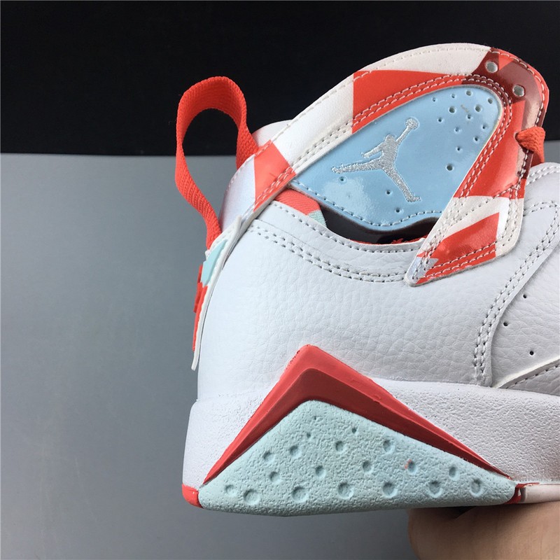 Air Jordan 7 Girls White Topaz Mist Ember Glow 442960-104