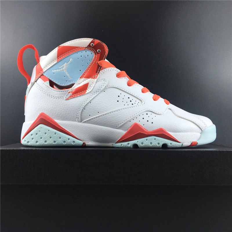 Air Jordan 7 Girls White Topaz Mist Ember Glow 442960-104
