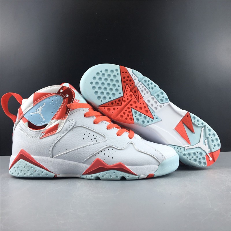 Air Jordan 7 Girls White Topaz Mist Ember Glow 442960-104