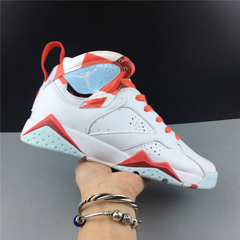 Air Jordan 7 Girls White Topaz Mist Ember Glow 442960-104