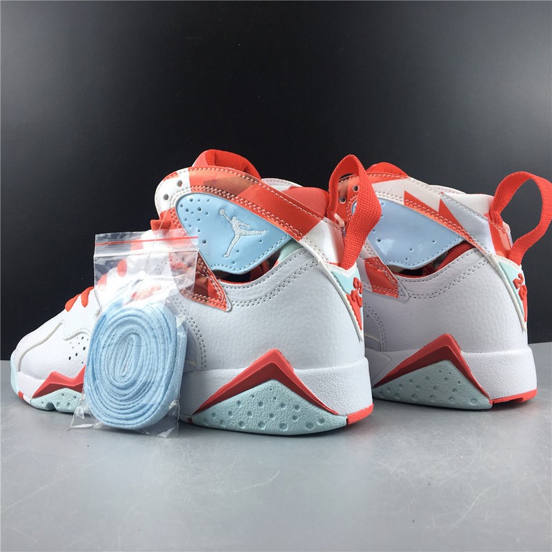 Air Jordan 7 Girls White Topaz Mist Ember Glow 442960-104