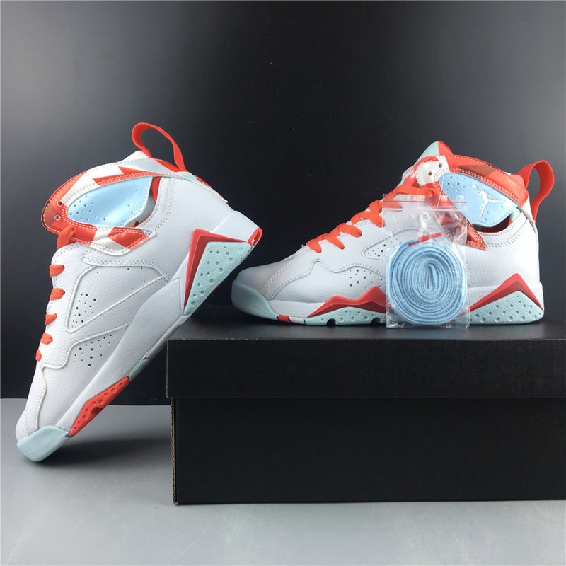 Air Jordan 7 Girls White Topaz Mist Ember Glow 442960-104