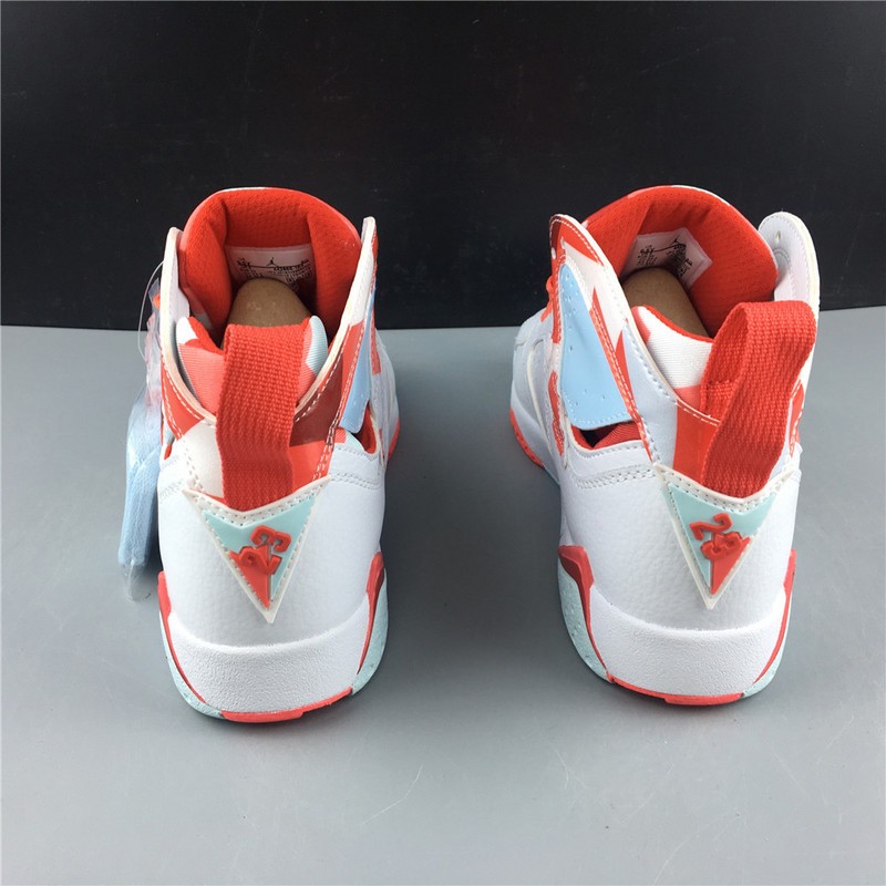 Air Jordan 7 Girls White Topaz Mist Ember Glow 442960-104