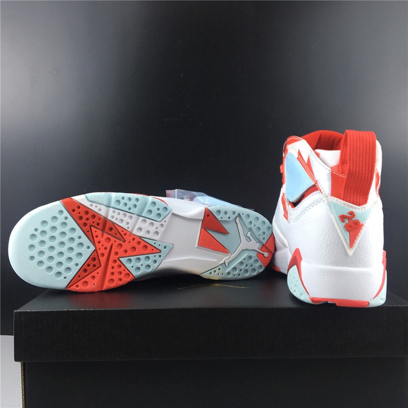 Air Jordan 7 Girls White Topaz Mist Ember Glow 442960-104
