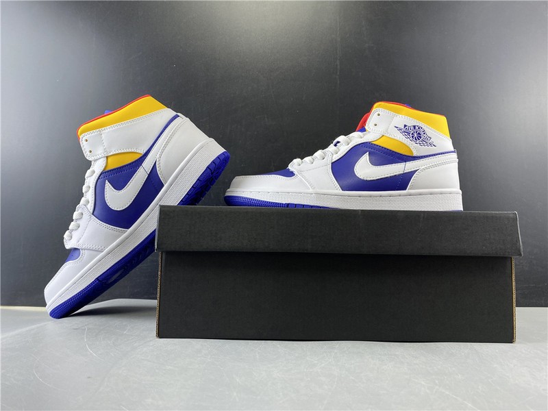 Jordan 1 Mid Royal Blue Laser Orange 554724-131