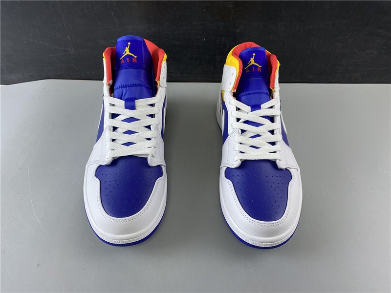 Jordan 1 Mid Royal Blue Laser Orange 554724-131