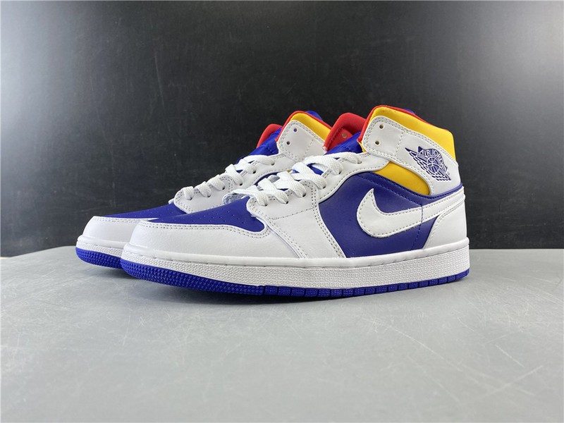 Jordan 1 Mid Royal Blue Laser Orange 554724-131