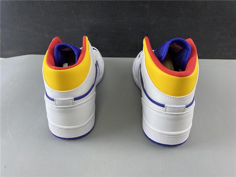 Jordan 1 Mid Royal Blue Laser Orange 554724-131