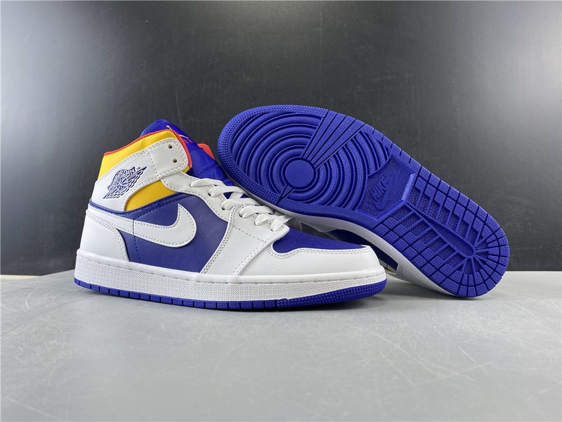 Jordan 1 Mid Royal Blue Laser Orange 554724-131
