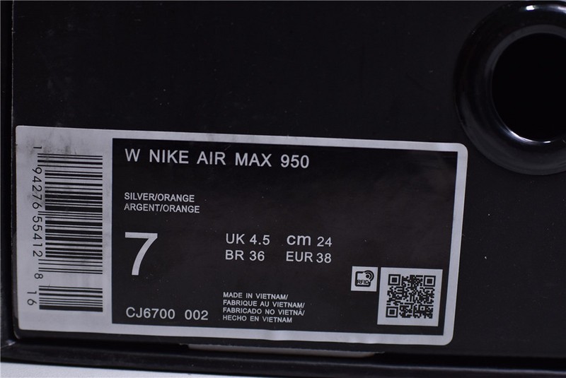 Nike Air Max Zoom 950 Black Grey Orange CJ6700-100