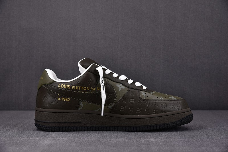 NIKE LOW AIR FORCE 1 X grey green