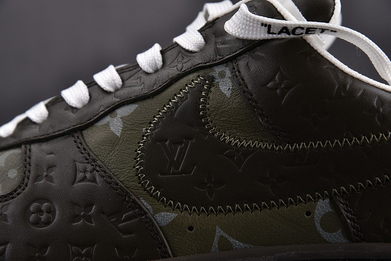 NIKE LOW AIR FORCE 1 X grey green