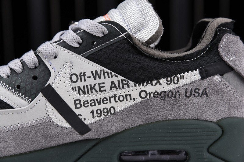 OFF-WHITE NIKE AIR MAX 90 GREY AA7293-002