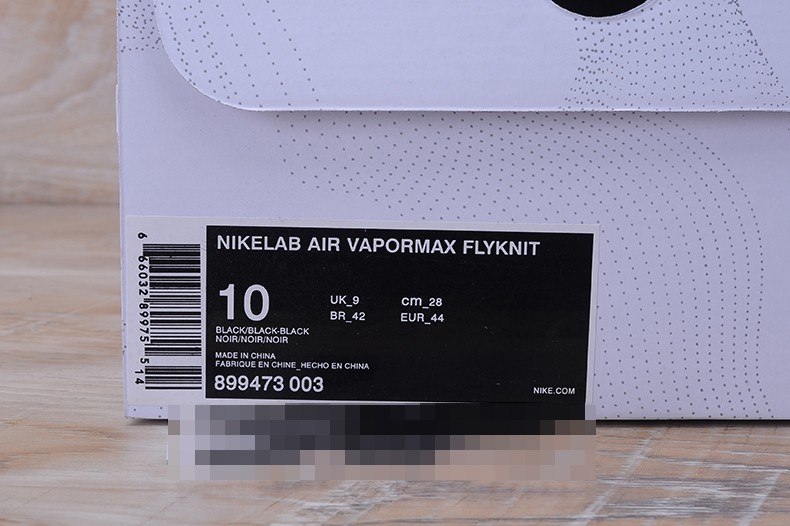 Nikelab Air Vapormax Flyknit "Triple Black" - 899473 003