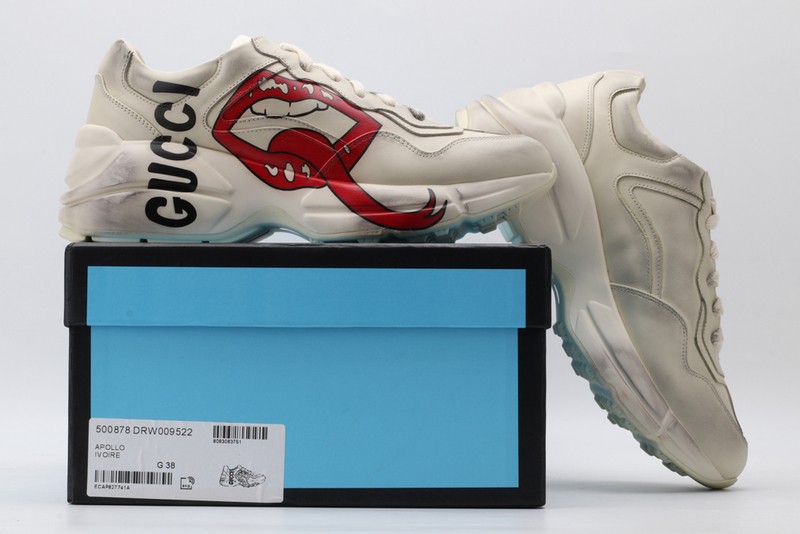 G*u*i* Rhyton Vintage Trainer Sneaker 576965 DRW00 9555