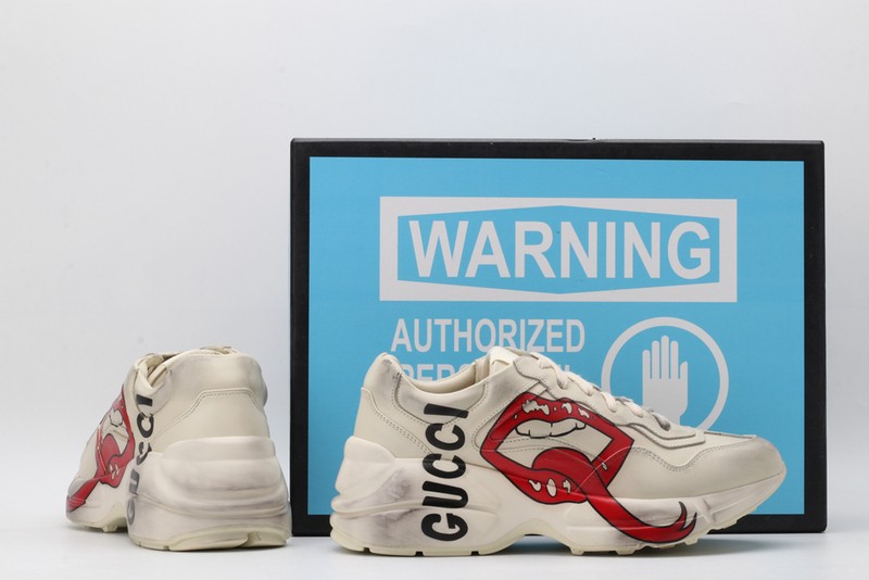 G*u*i* Rhyton Vintage Trainer Sneaker 576965 DRW00 9555