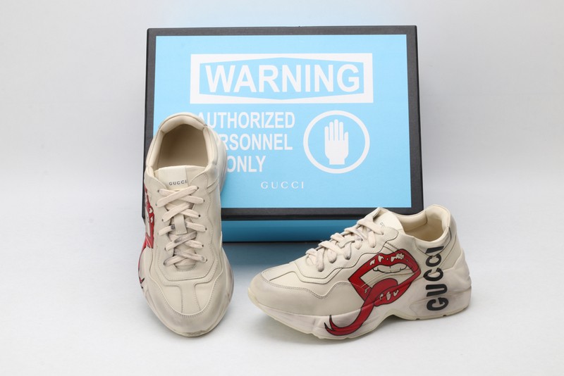 G*u*i* Rhyton Vintage Trainer Sneaker 576965 DRW00 9555