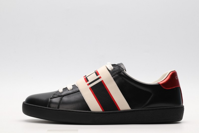 G*u*i* Ace Embroidered Low-Top Sneaker black