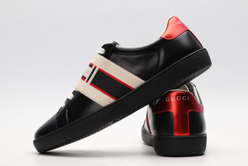 G*u*i* Ace Embroidered Low-Top Sneaker black