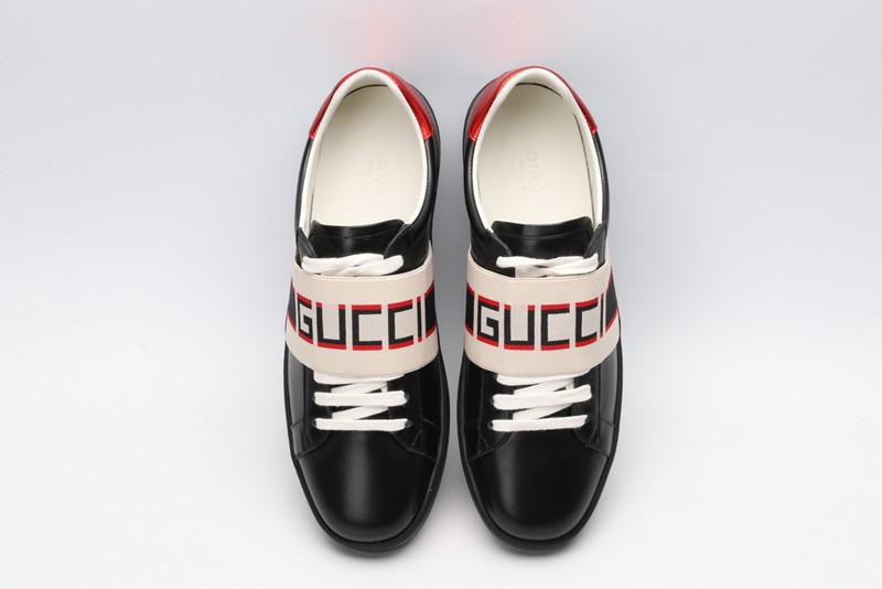 G*u*i* Ace Embroidered Low-Top Sneaker black