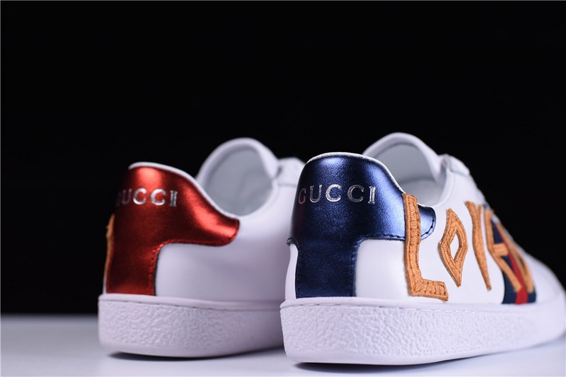 G*u*i* ACE EMBROIDERED LOW-TOP SNEAKER WITH LOVED womens 497090 DOPE0 9095