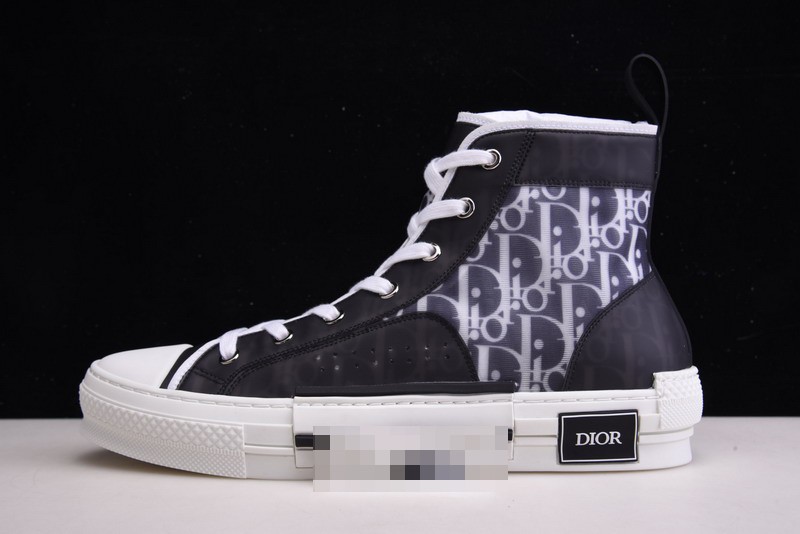 B23 Oblique High Top Sneakers black white T00480H050