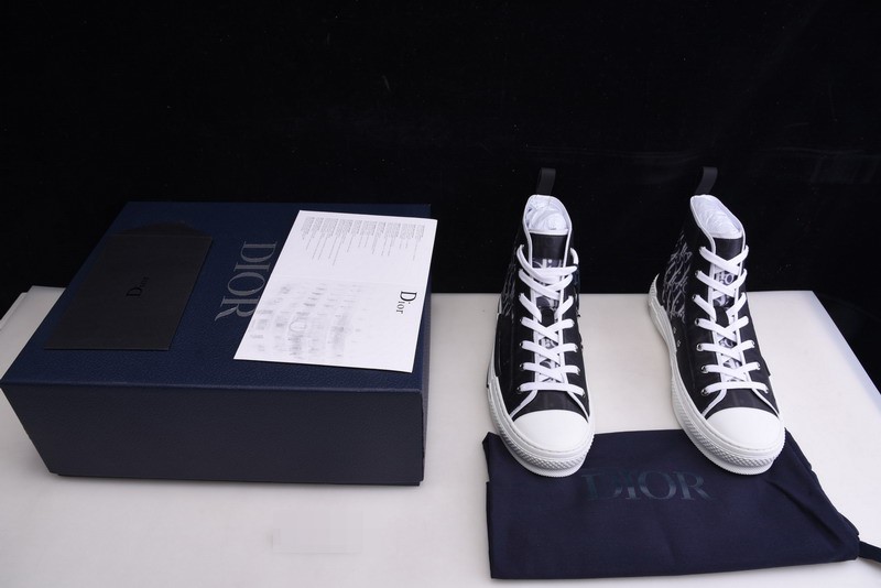 B23 Oblique High Top Sneakers black white T00480H050