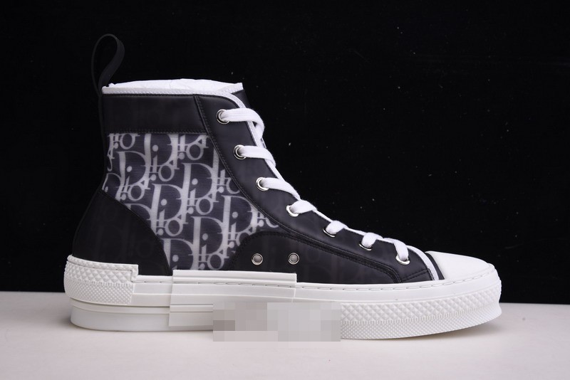 B23 Oblique High Top Sneakers black white T00480H050