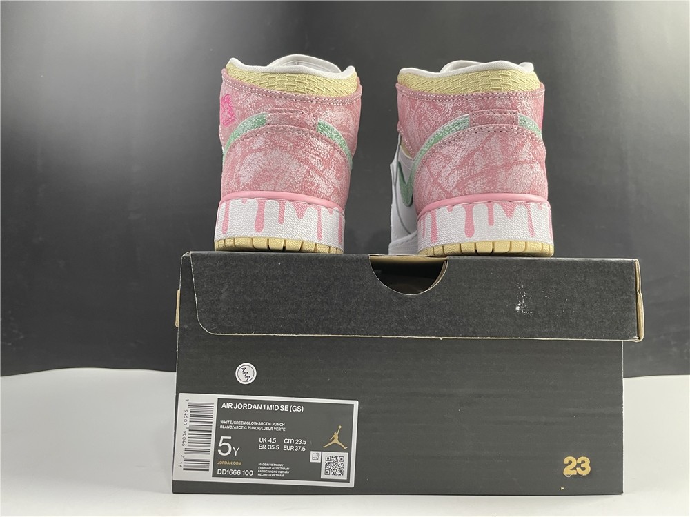 Air Jordan 1 Mid Paint Drip (GS) DD1666-100