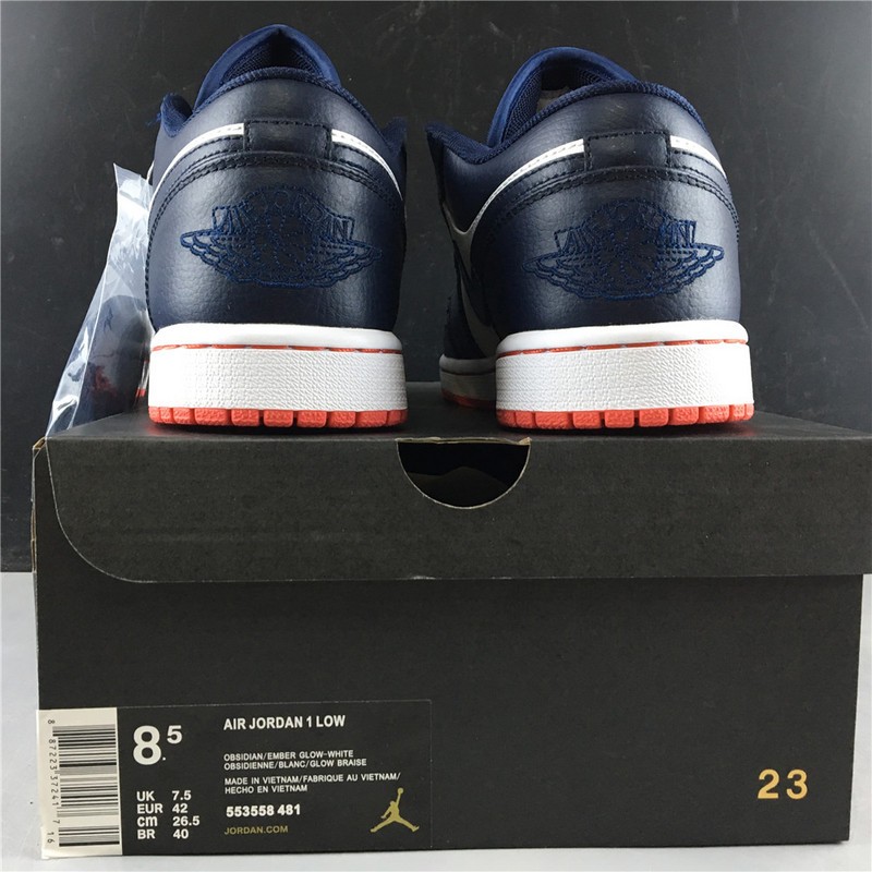 Air Jordan 1 Low Obsidian Ember Glow 553558-481