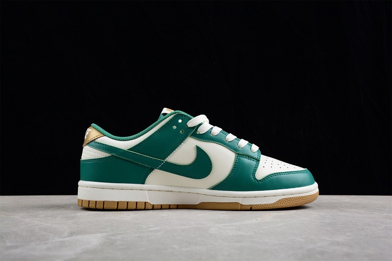 Nike Dunk Low Green White Metallic Gold FB7173-131
