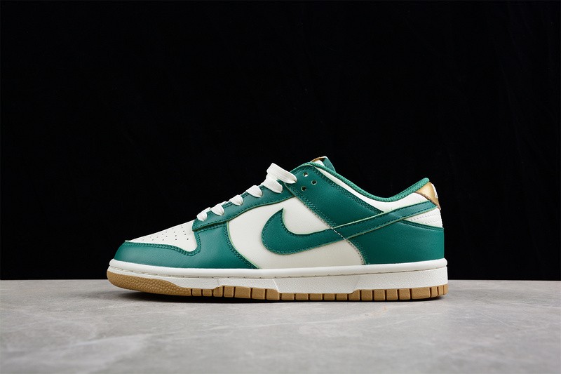 Nike Dunk Low Green White Metallic Gold FB7173-131