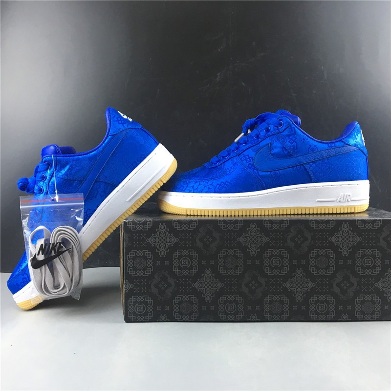 CLOT Nike Air Force 1 Blue Silk CJ5290-400