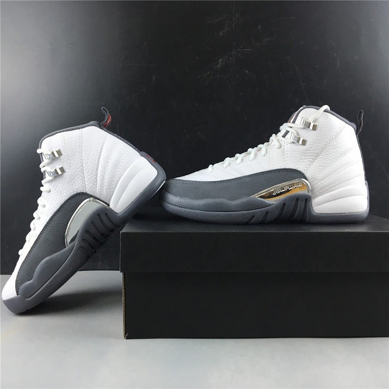 AIR JORDAN 12 GS White / Dark Grey 153265-160