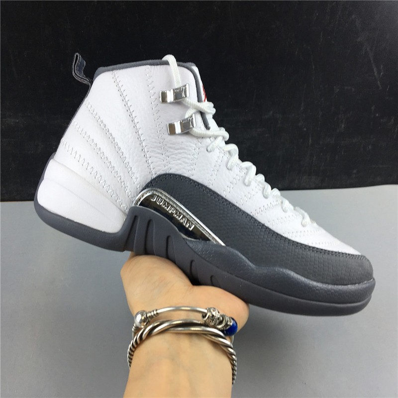 AIR JORDAN 12 GS White / Dark Grey 153265-160