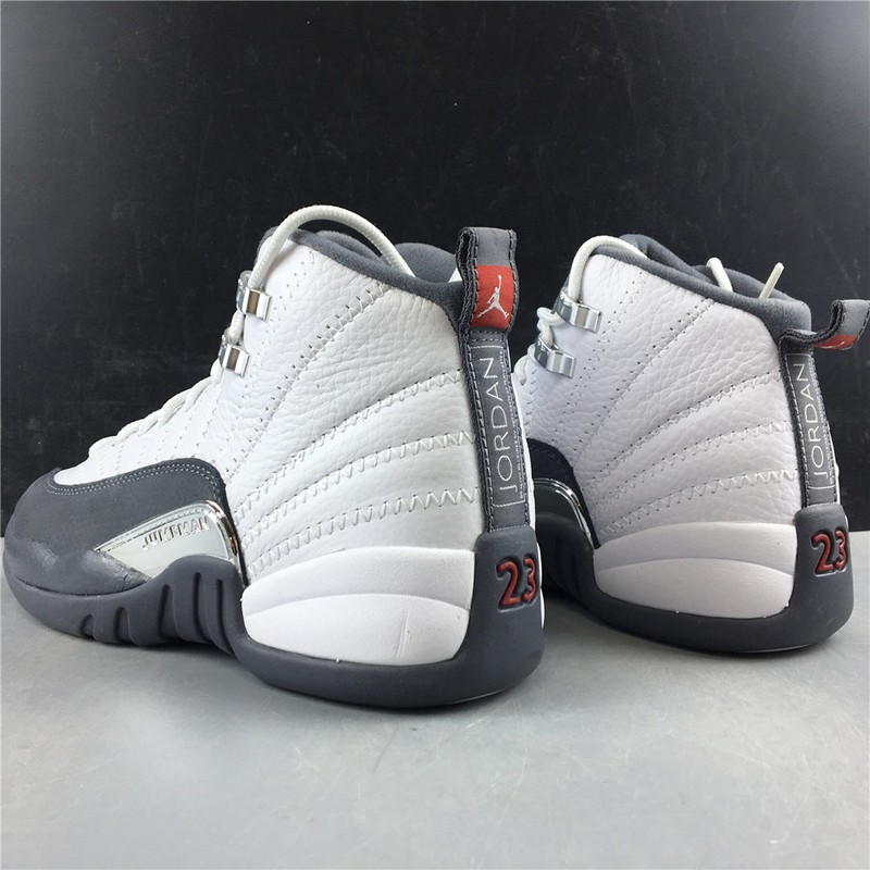 AIR JORDAN 12 GS White / Dark Grey 153265-160