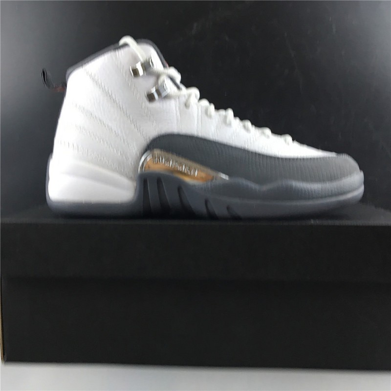 AIR JORDAN 12 GS White / Dark Grey 153265-160