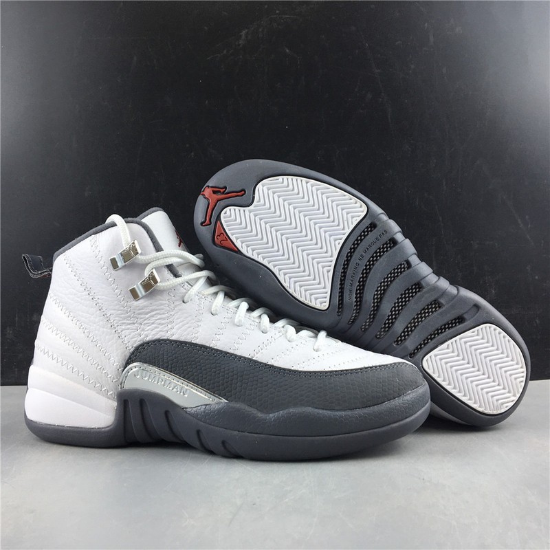 AIR JORDAN 12 GS White / Dark Grey 153265-160
