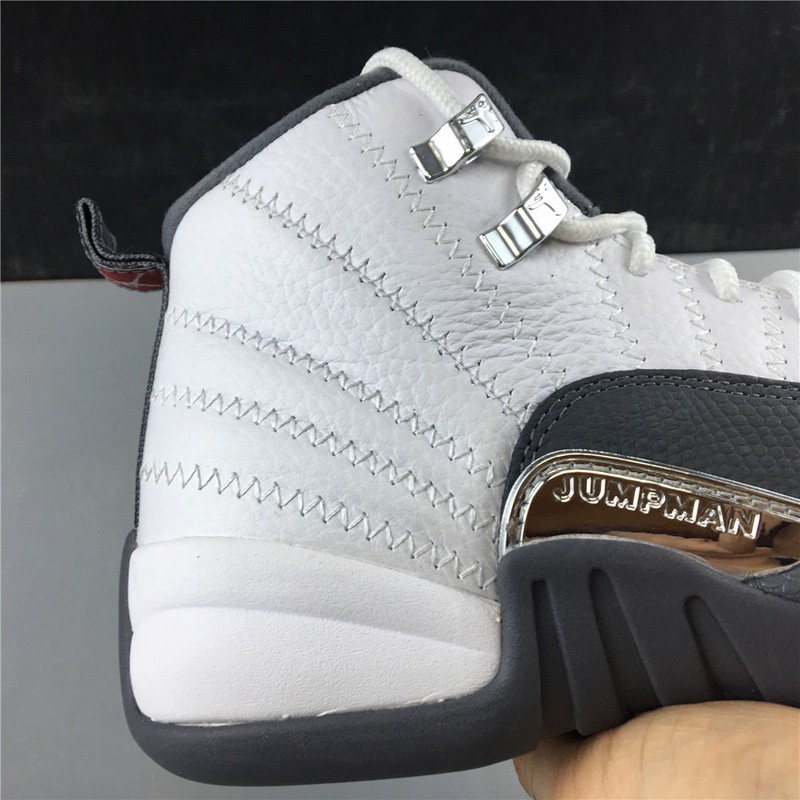 AIR JORDAN 12 GS White / Dark Grey 153265-160