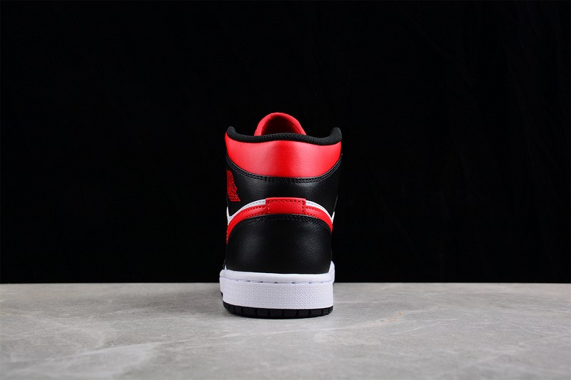 air Jordan 1 Mid White Black Red 554724-079