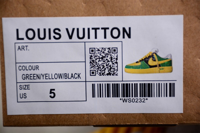 NIKE LOW AIR FORCE 1 X yellow green