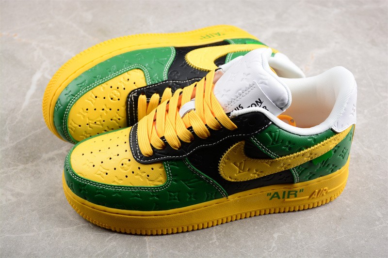 NIKE LOW AIR FORCE 1 X yellow green